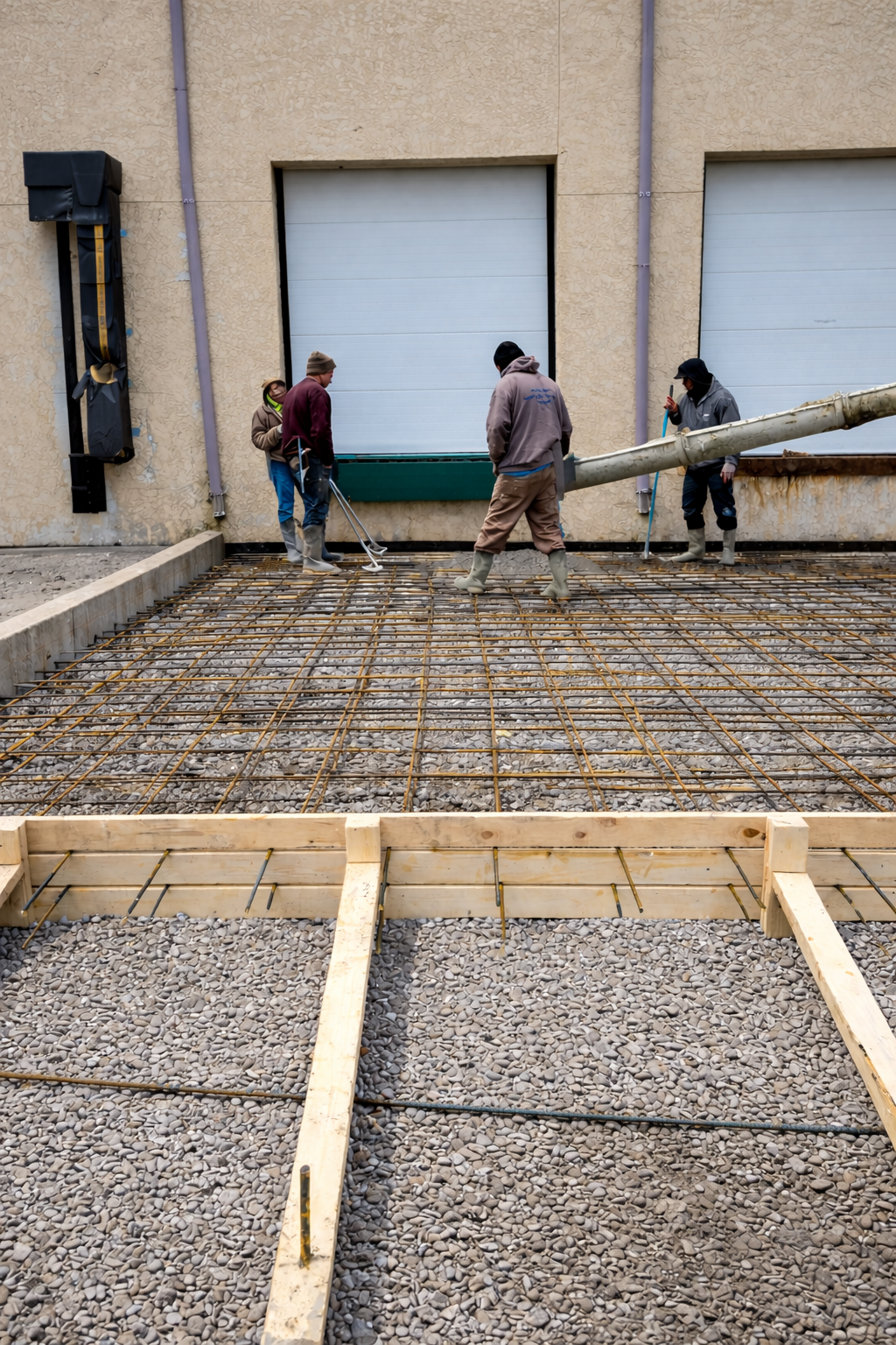 Crew at commercial job site